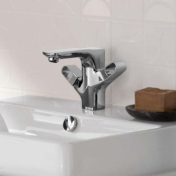 AXOR Urquiola смеситель для раковины 120 с EcoSmart, с сливной гарнитур с тяговым механизмом, хром