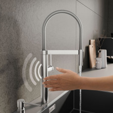 Blanco Blancoculina II Kuchenarmatur, schwenkbar edelstahl geburstet