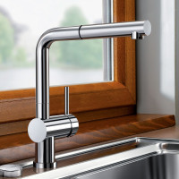 Blanco Linus Kuchenarmatur, ausziehbar, schwenkbar, для Vorfenstermontage хром