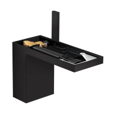 AXOR MyEdition Waschtischarmatur ohne Platte 110 mit EcoSmart, mit verschliessbarem Ablaufventil Push-Open, schwarz matt