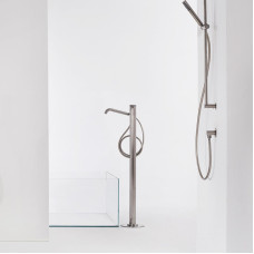 Bossini Inox Einhebelmischer, fur Wanne edelstahl geburstet