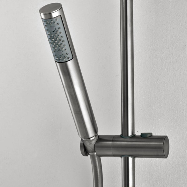Bossini Inox Brausegarnitur, 1 Strahlart edelstahl geburstet