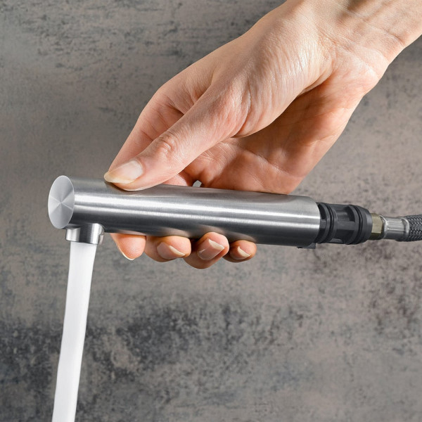 Blanco Lanora Kuchenarmatur, ausziehbar, schwenkbar edelstahl geburstet