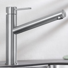 Blanco Ambis Kuchenarmatur, schwenkbar edelstahl geburstet