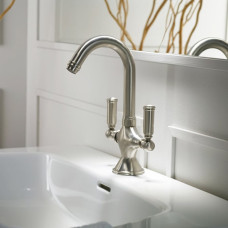 Bossini Liberty Waschtischarmatur mit Zugstangen-Ablaufgarnitur, chrom